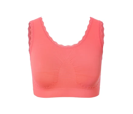 Brassière seamless papaye avec dentelle.