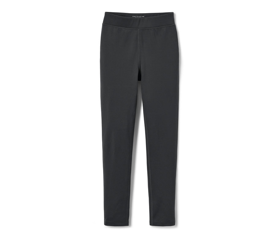 Legging de sport noir pour enfant sur fond blanc.