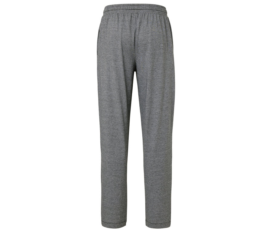Pantalon de survêtement gris avec cordon de serrage à la taille.
