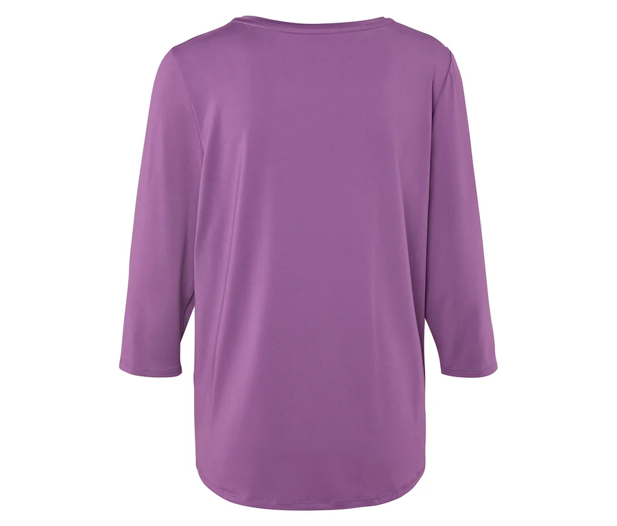 T-shirt violet à manches longues, vue arrière.