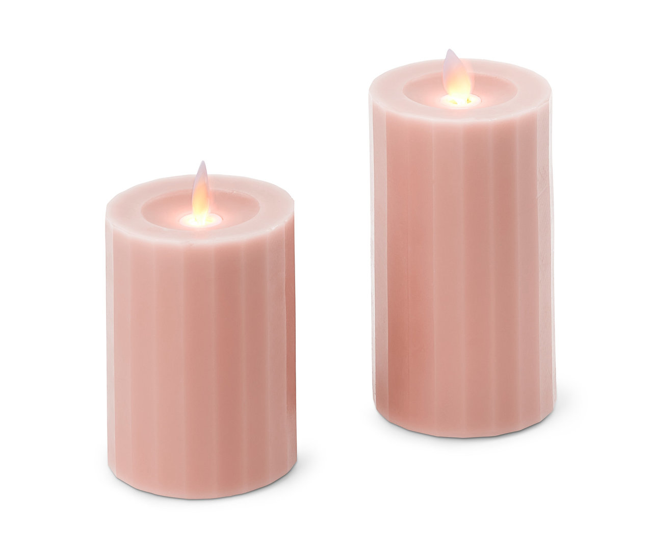 Deux bougies à LED en cire véritable.