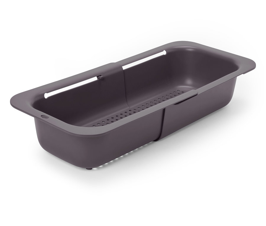 Passoire extensible en gris.