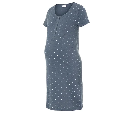 Chemise de nuit bleue MAMALICIOUS «
MLMIRA » à motif étoilé et patte de boutonnage.