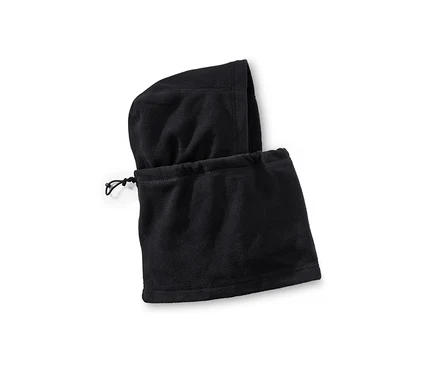 Une cagoule noire en micro polaire.
