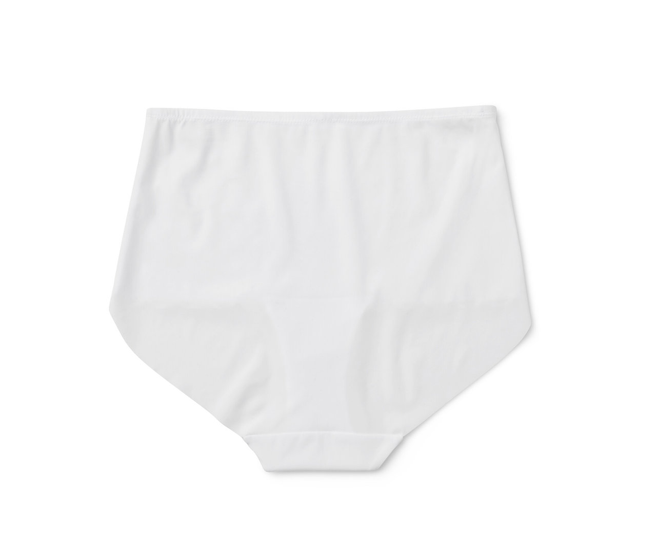Culotte taille haute « light-shaping » blanche sur fond blanc.