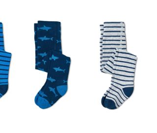 1x bleu foncé-bleu à rayures, 1x bleu foncé à imprimé intégral de requins, 1x gris chiné-bleu foncé à rayures