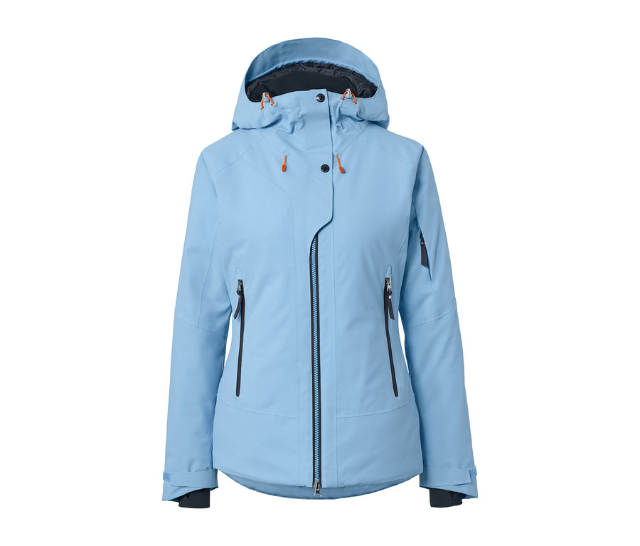 Veste de ski bleu clair.