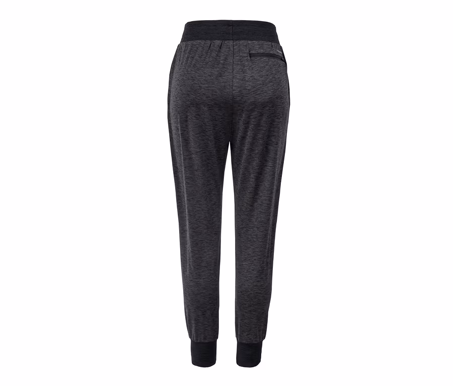 Un pantalon de sport anthracite vu de dos.