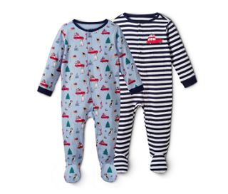 1x bleu clair à imprimé intégral multicolore et contrastes bleu foncé, 1x bleu foncé-blanc à rayures avec un motif