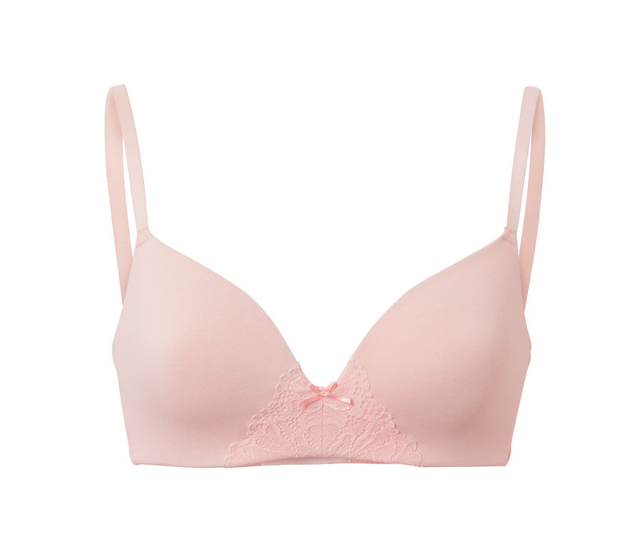 Soutien-gorge à coques souples rose.