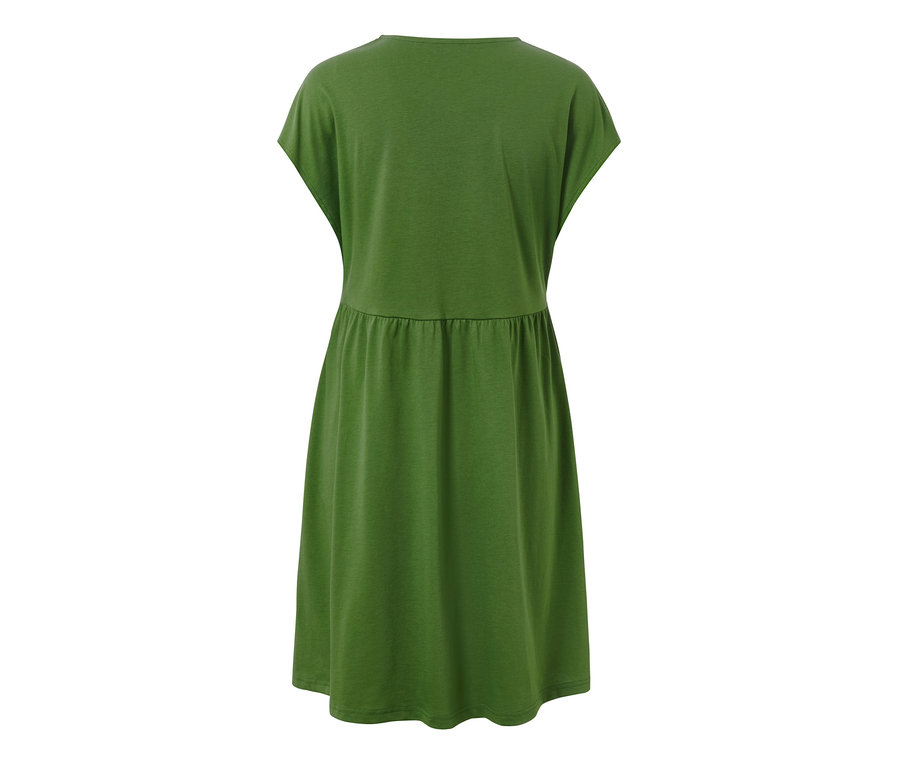 Robe en jersey verte.