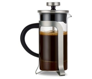 Cafetière : transparent<br>Support : couleur inox<br>Anse et intérieur du couvercle : noir