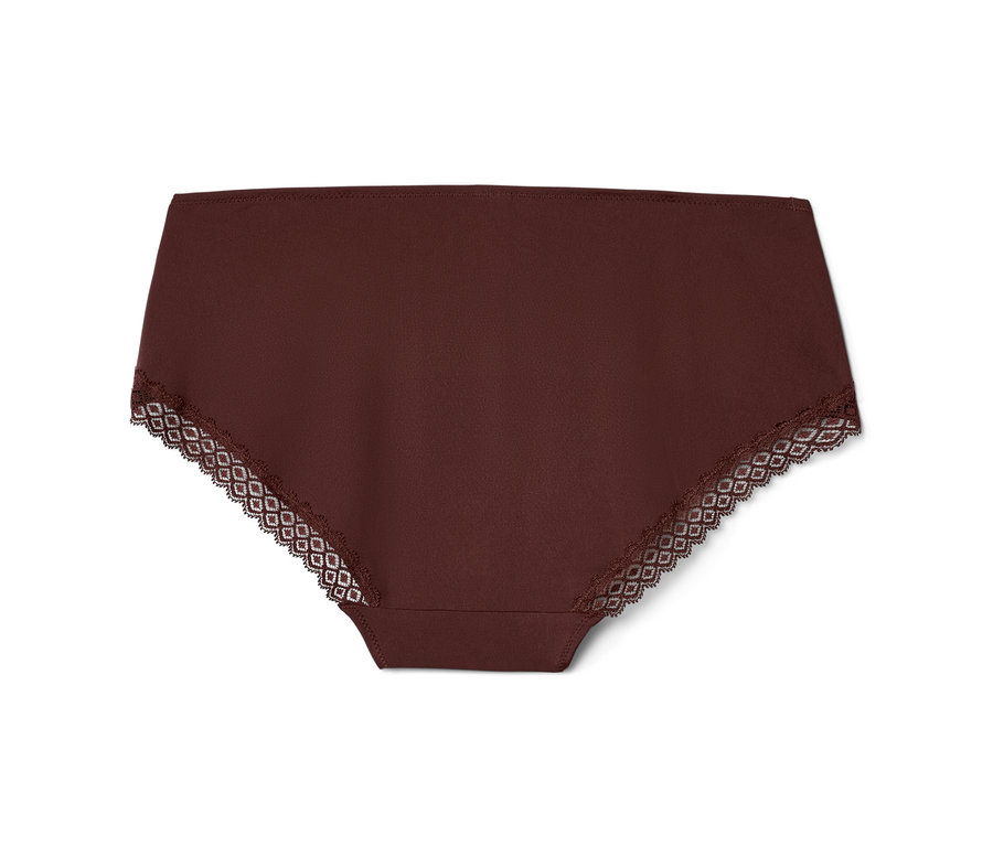 Culotte marron avec dentelle.