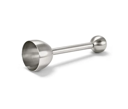 Coupe-œuf en acier inoxydable.