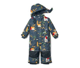 Bleu à imprimé intégral multicolore motif renard