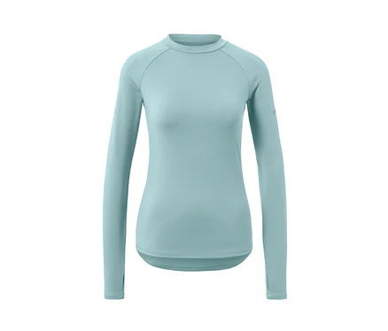 T-shirt technique à manches longues bleu clair.