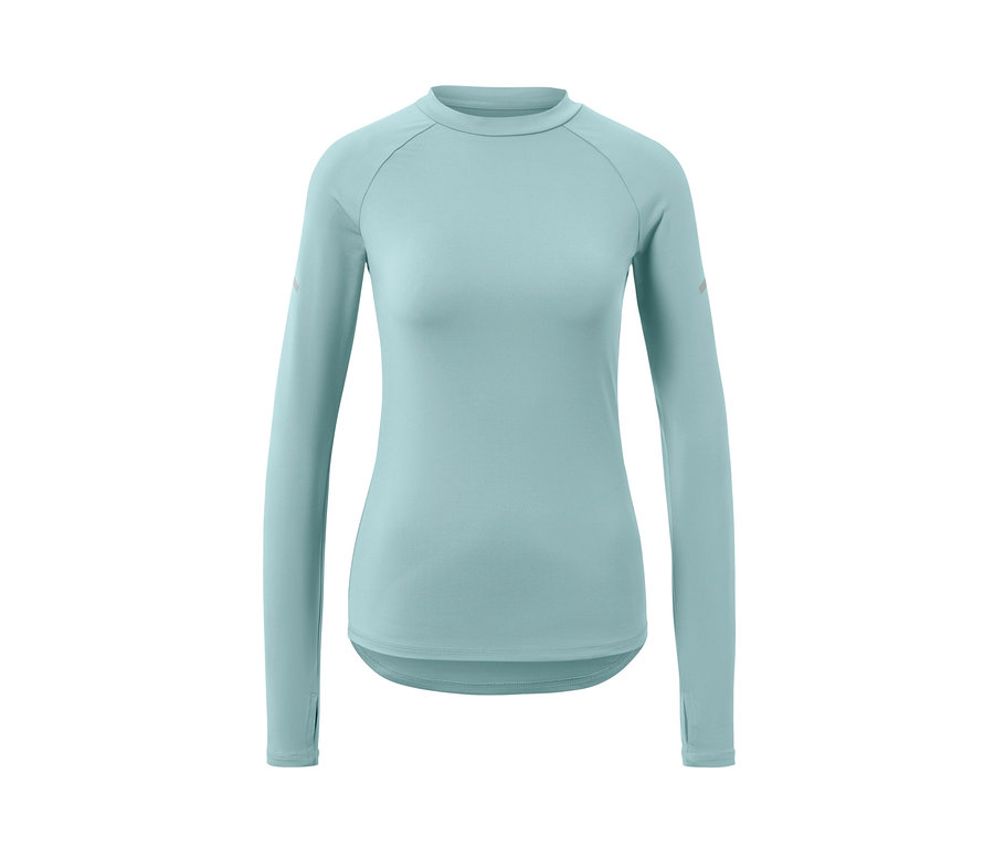 T-shirt technique à manches longues bleu clair.
