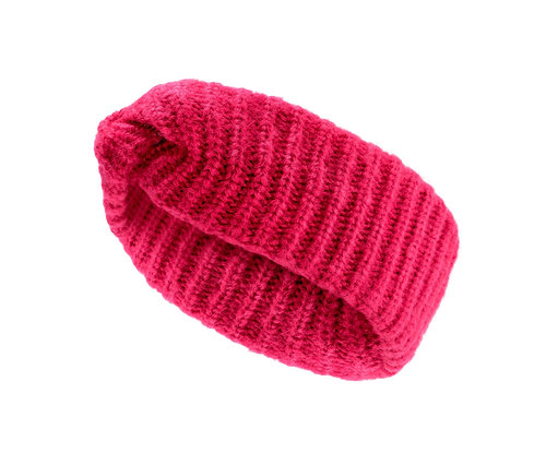 Gros plan d'un bandeau rose.