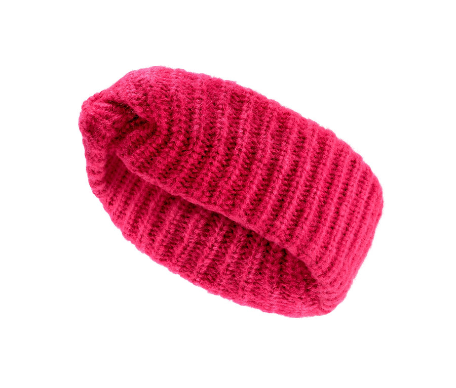 Gros plan d'un bandeau rose.