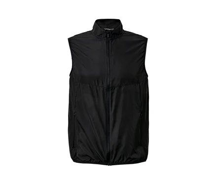 Gilet technique sans manches noir.