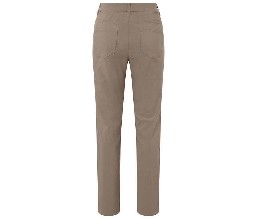 Vue arrière d'un pantalon beige.