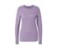 T-shirt violet à manches longues en laine mérinos.