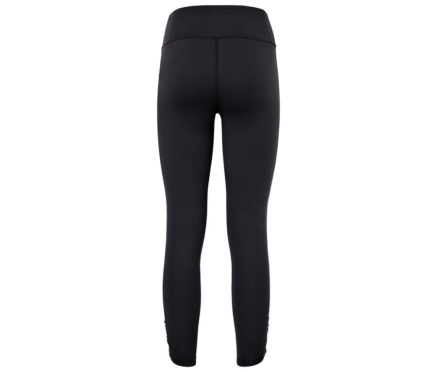 Vue arrière d'un legging noir mi-long.