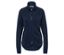 Veste en polaire bleu foncé à manches longues avec fermeture éclair au centre.