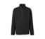 Veste polaire anthracite avec fermeture éclair au centre.