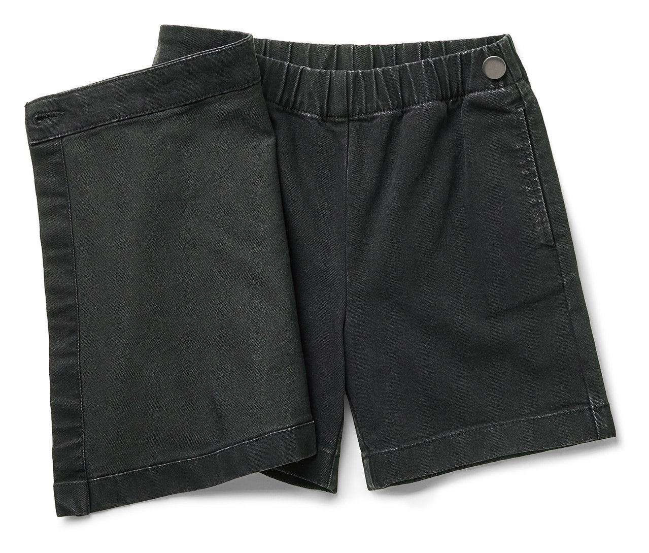 Jupe-pantalon noire pour enfant avec aspect jeans.