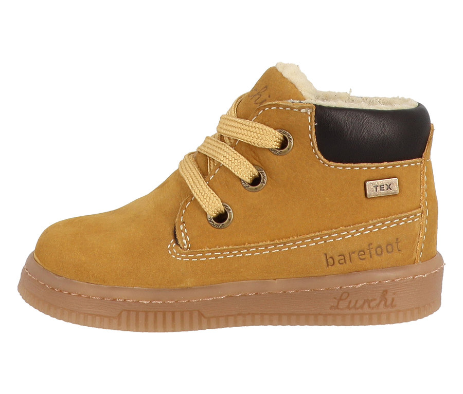 Une chaussure marron LURCHI »Fleximo Barefoot-TEX« sur fond blanc.