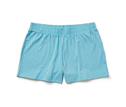 Short rayé bleu.