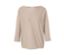 Pull en maille fine beige chiné.
