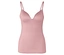 Haut bustier rose à fines bretelles en studio.