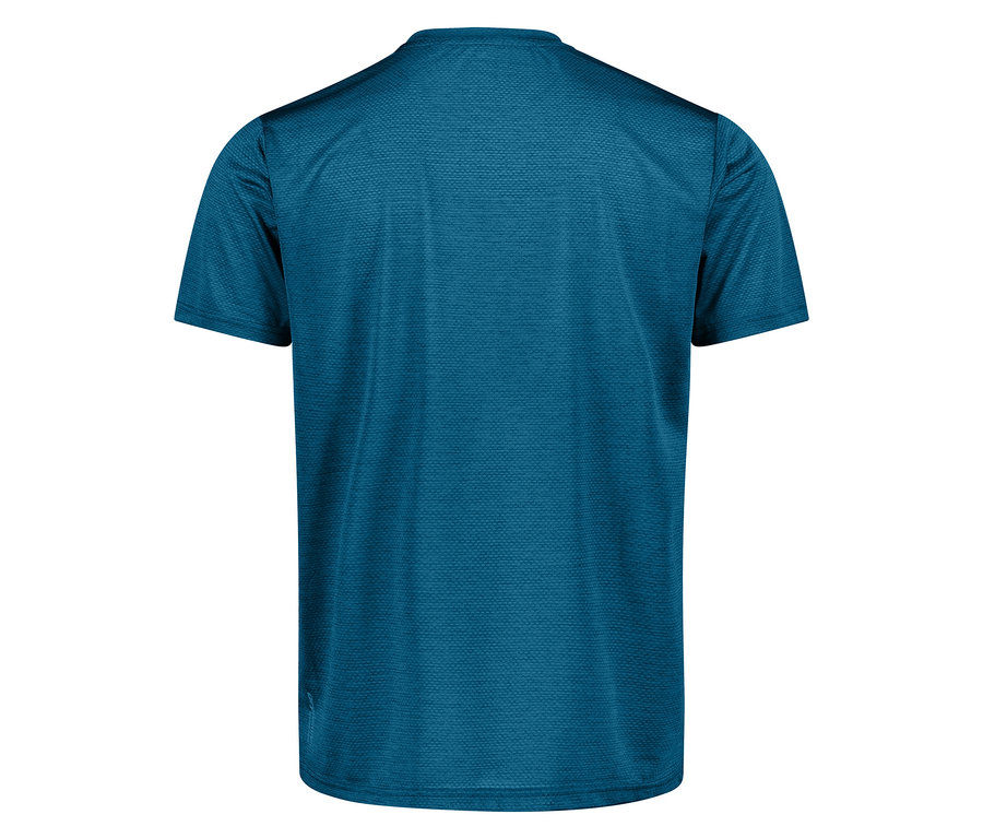 Vue arrière du t-shirt pour homme en piqué pétrole CMP.