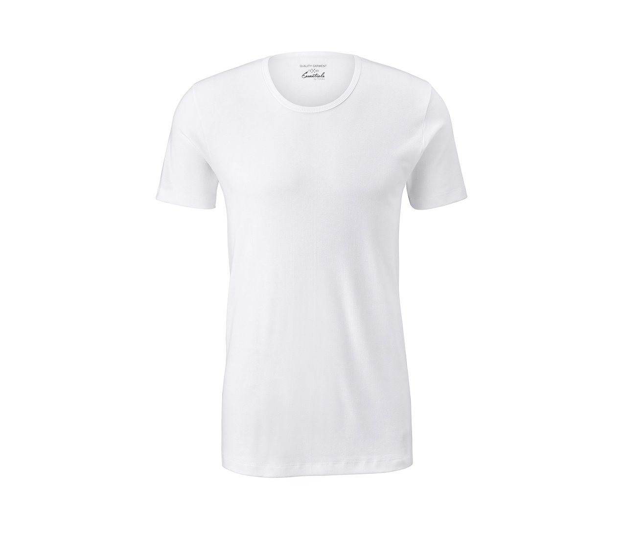 T-shirt blanc à manches courtes.