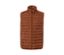 Gilet matelassé couleur cognac.