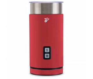 Inox brossé avec revêtement rouge<br>Couvercle transparent