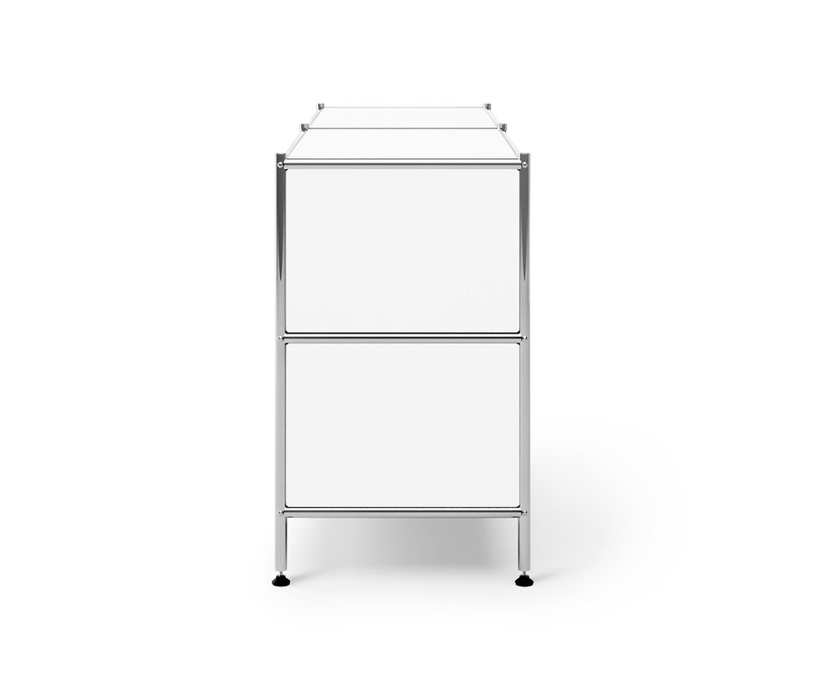 Meuble bas en métal « CN3 » avec 4 tiroirs, blanc.