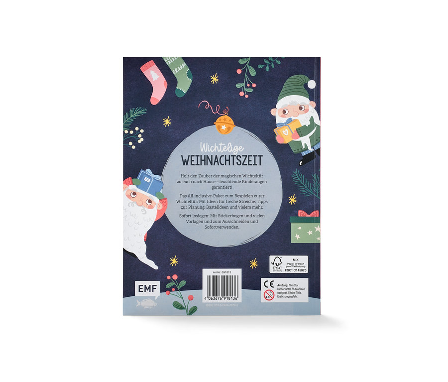 Image du livre « Kleiner Wichtel, komm herein » avec des illustrations de Noël.