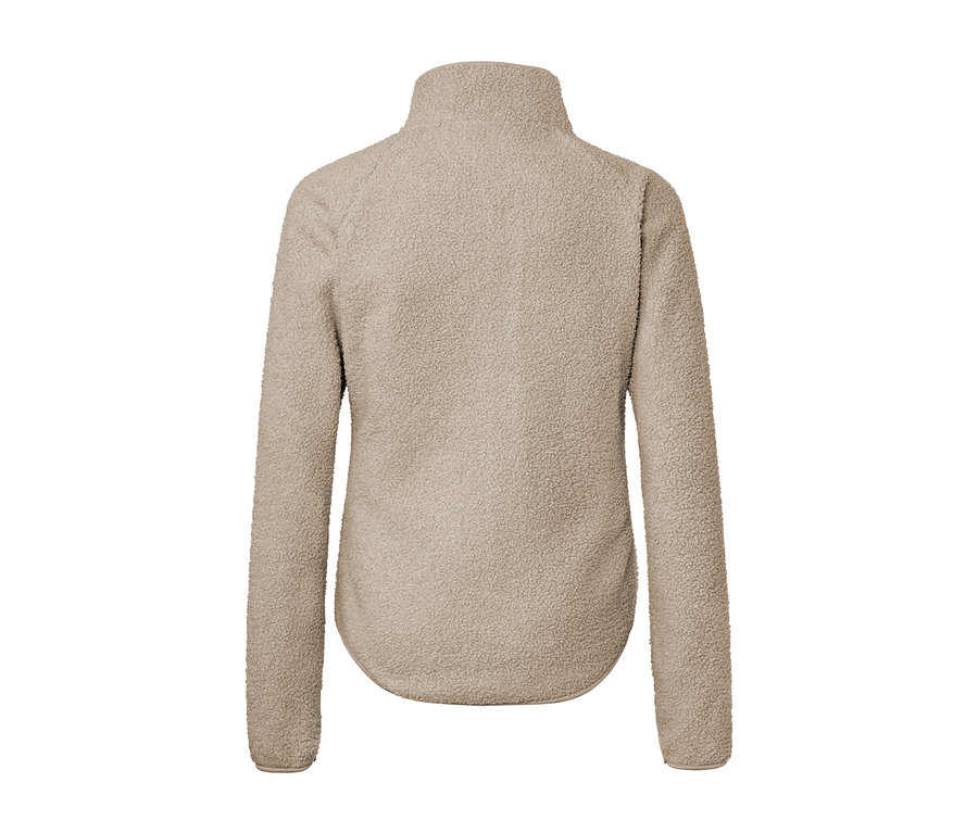 Veste en polaire teddy beige vue de dos.