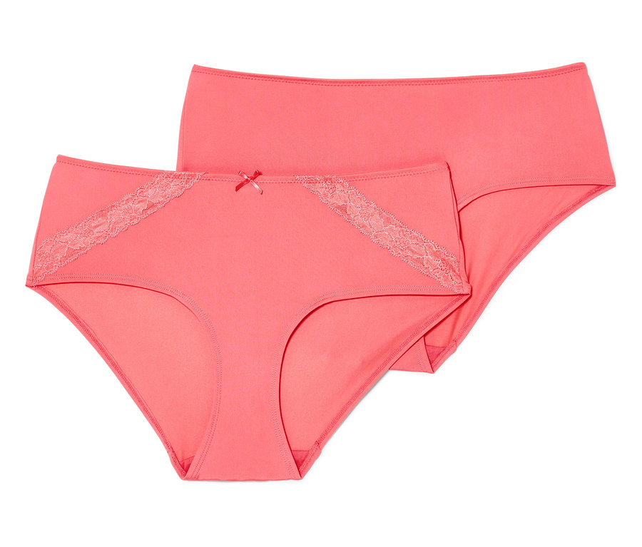 Deux culottes couleur papaye.