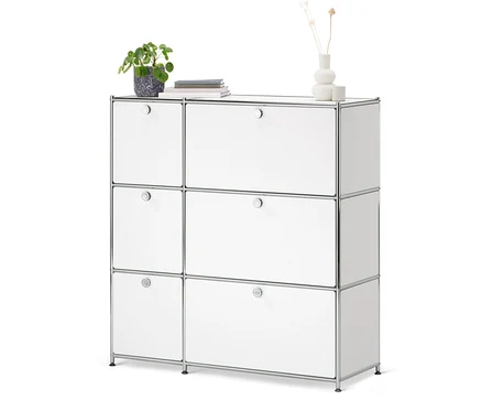 Commode « CN3 » blanche avec 6 abattants.
