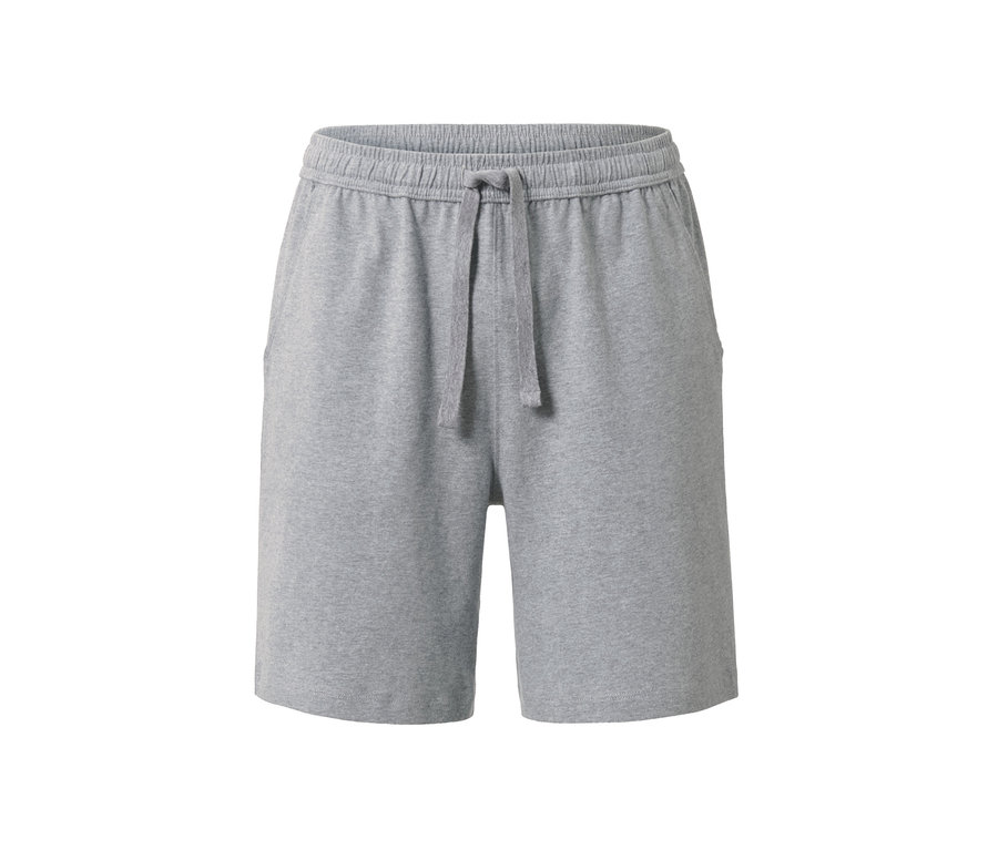 Short relax gris avec cordon de serrage à la taille.
