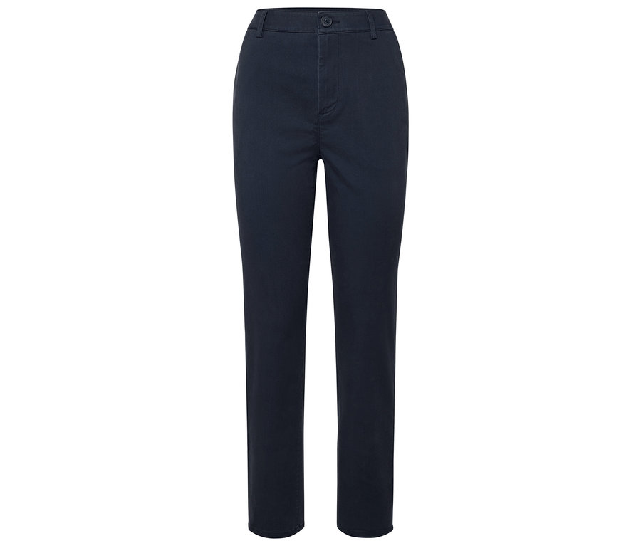 Pantalon bleu marine avec bouton.