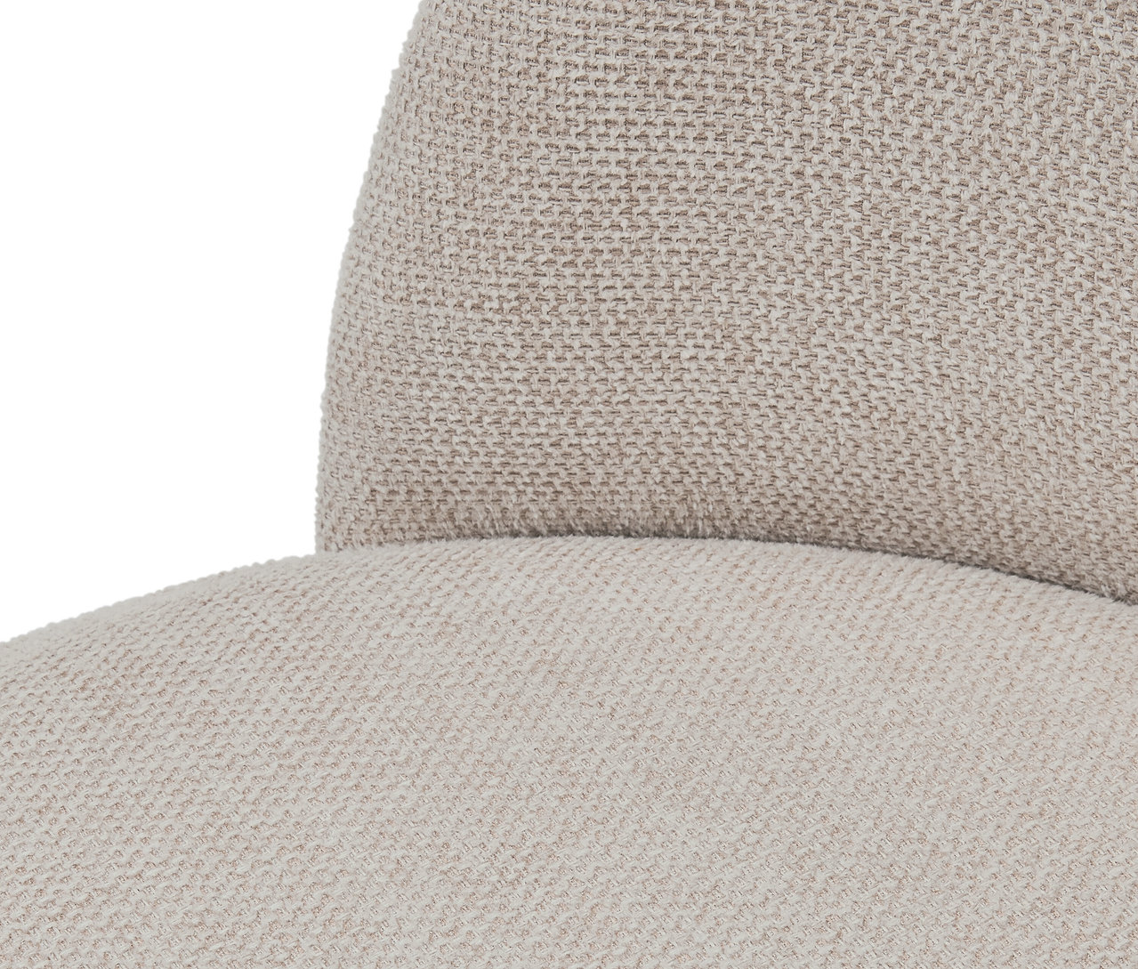 Gros plan sur le tissu beige d'une chaise.