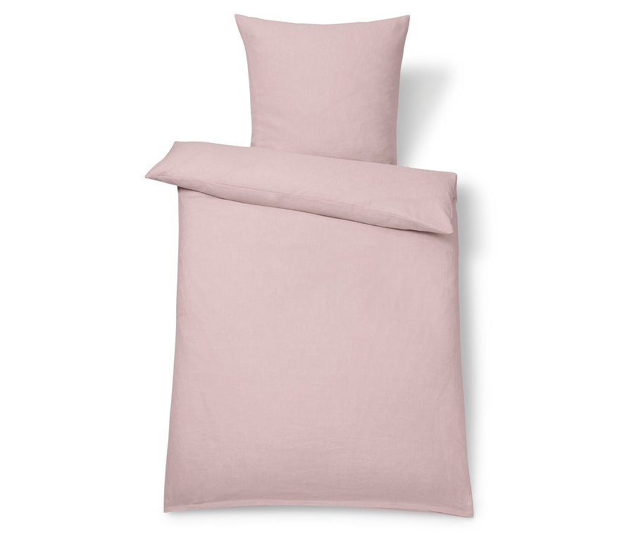 Linge de lit en lin rose, très grand.
