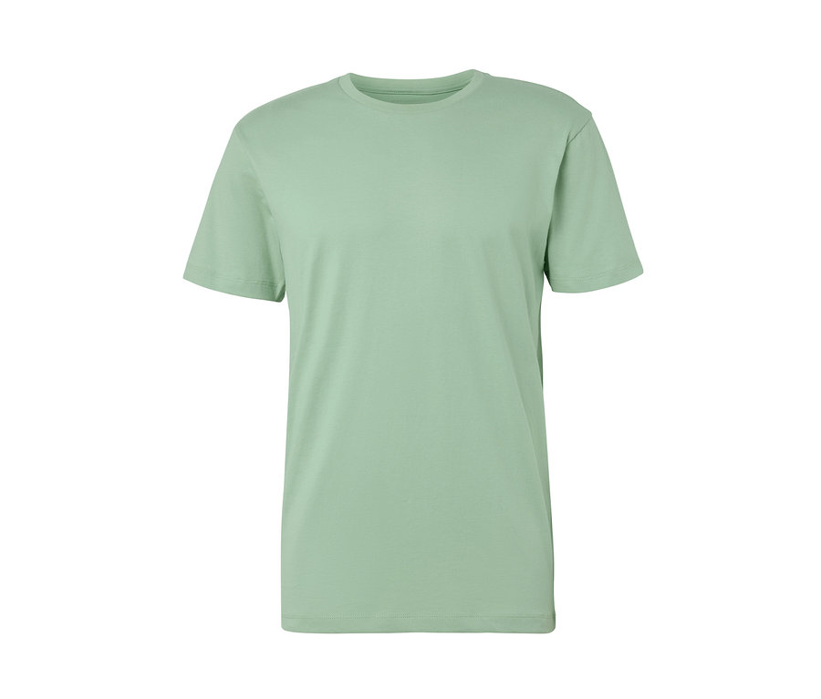 Un t-shirt vert à encolure ronde, 1 pièce d'un lot de 3