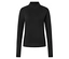 T-shirt de sport noir avec demi fermeture éclair.