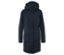 Manteau bleu marine à capuche.